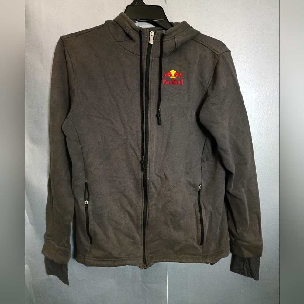 Red Bull Charcoal Men's Zip-Up Hoodie